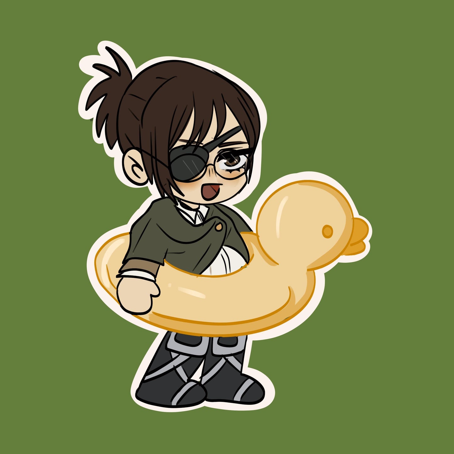 Hange Zoe chibi pool sticker