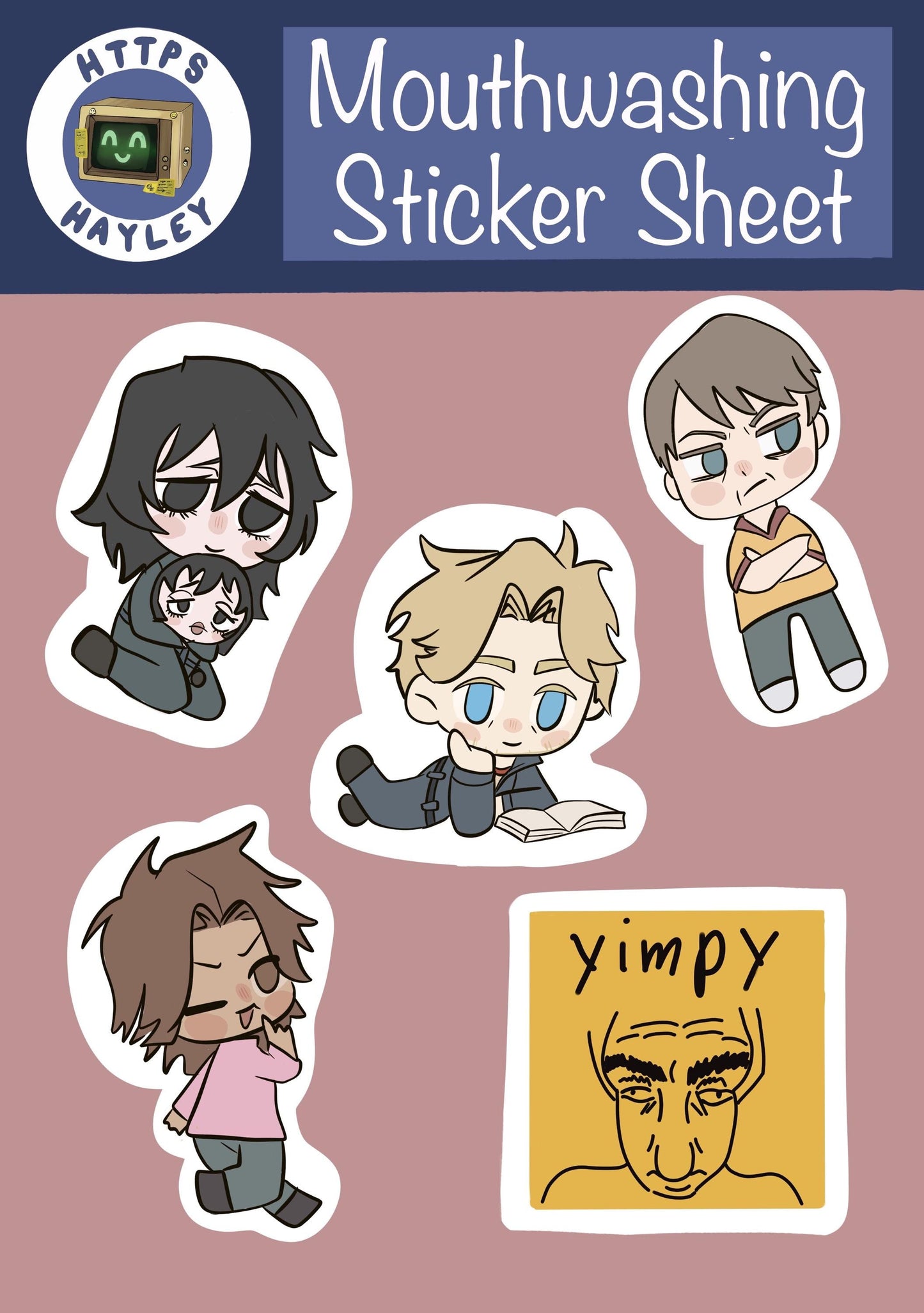 Mouthwashing A6 Sticker Sheet
