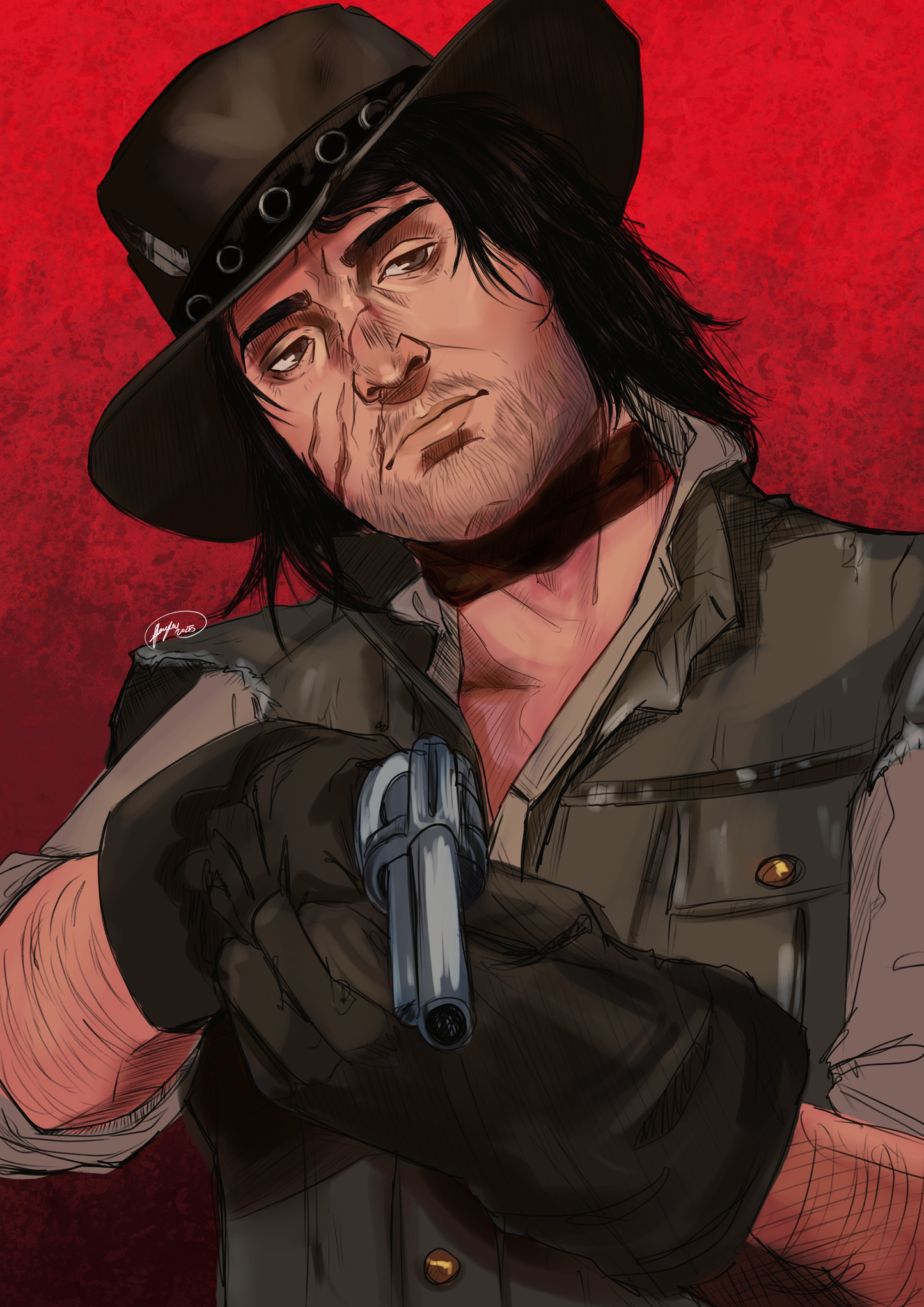 Scar Cowboy Print